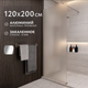 Миниатюра изображения товара Душевая стенка Saniteco Walk-In SN-W8MC120 (120x200, матовое стекло, хромированный профиль)