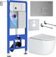 Миниатюра изображения товара Унитаз подвесной с инсталляцией Roxen StounFix Dual Fresh 964355