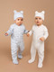 Миниатюра изображения товара Комплект одежды для малышей Amarobaby Nature / AB-OD23-3101N/00-68 (белый/леопард, р.68)