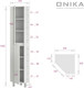 Миниатюра изображения товара Шкаф-пенал для ванной Onika Айленд 30 / 403082 (белый)