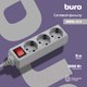 Миниатюра изображения товара Сетевой фильтр Buro 300SL-3-G (3м, серый)
