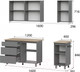 Миниатюра изображения товара Кухонный гарнитур Mio Tesoro Денвер 1.6м (графит серый/дуб сонома)