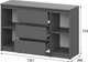 Миниатюра изображения товара Тумба Mio Tesoro Денвер 3 ящика (графит серый)