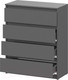 Миниатюра изображения товара Комод Mio Tesoro Денвер 4 ящика (графит серый)