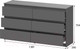 Миниатюра изображения товара Комод Mio Tesoro Денвер с ящиками (графит серый)