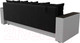 Миниатюра изображения товара Диван Лига Диванов Дубай лайт полки справа / 114330 (микровельвет черный/экокожа белый)