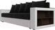 Миниатюра изображения товара Диван Лига Диванов Дубай лайт полки справа / 114330 (микровельвет черный/экокожа белый)