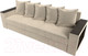 Миниатюра изображения товара Диван Лига Диванов Дубай Лайт полки справа / 114346 (микровельвет бежевый)