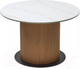 Миниатюра изображения товара Обеденный стол M-City Mesa D120 / 630M05517 (белый мрамор M326/каркас дуб)