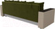 Миниатюра изображения товара Диван Лига Диванов Дубай Лайт полки справа / 114327 (микровельвет зеленый/экокожа бежевый)