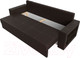 Миниатюра изображения товара Диван Лига Диванов Дубай Лайт полки справа / 114336 (экокожа коричневый)