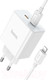 Миниатюра изображения товара Зарядное устройство сетевое Hoco C108A + кабель Type-C-Lightning / 6931474784445 (белый)