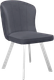Миниатюра изображения товара Стул DikLine 219 поворотный (B22 серый/ножки белые)