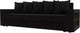 Миниатюра изображения товара Диван Лига Диванов Дубай Лайт полки справа / 114354 (микровельвет черный)