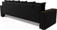 Миниатюра изображения товара Диван Лига Диванов Дубай Лайт полки справа / 114354 (микровельвет черный)