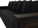 Миниатюра изображения товара Диван Лига Диванов Дубай Лайт полки справа / 114354 (микровельвет черный)