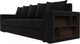Миниатюра изображения товара Диван Лига Диванов Дубай Лайт полки справа / 114354 (микровельвет черный)