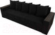 Миниатюра изображения товара Диван Лига Диванов Дубай Лайт полки справа / 114354 (микровельвет черный)