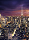Миниатюра изображения товара Фотообои листовые ФабрикаФресок Яркие Небоскребы Ночного Нью-Йорка / 1132270 (200x270)
