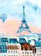 Миниатюра изображения товара Фотообои листовые ФабрикаФресок Живопись. Акварельный Разноцветный Париж / 1162270 (200x270)