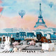 Миниатюра изображения товара Фотообои листовые ФабрикаФресок Живопись. Акварельный Разноцветный Париж / 1163270 (300x270)