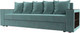 Миниатюра изображения товара Диван Лига Диванов Дубай Лайт полки справа / 114367 (велюр бирюзовый)