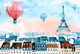 Миниатюра изображения товара Фотообои листовые ФабрикаФресок Живопись. Акварельный Разноцветный Париж / 1164270 (400x270)