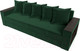 Миниатюра изображения товара Диван Лига Диванов Дубай Лайт полки справа / 114368 (велюр зеленый)