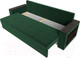Миниатюра изображения товара Диван Лига Диванов Дубай Лайт полки справа / 114368 (велюр зеленый)
