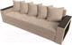 Миниатюра изображения товара Диван Лига Диванов Дубай Лайт полки справа / 114369 (велюр бежевый)