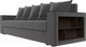 Миниатюра изображения товара Диван Лига Диванов Дубай Лайт полки справа / 114370 (велюр серый)