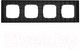 Миниатюра изображения товара Рамка для выключателей и розеток Tokov Electric Pixel TKE-PX-RM4-C14 (карбон)