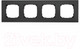 Миниатюра изображения товара Рамка для выключателей и розеток Tokov Electric Pixel TKE-PX-RM4-C14 (карбон)