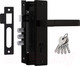 Миниатюра изображения товара Замок врезной Нора-М 709К-61.5мм (черный)