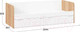 Миниатюра изображения товара Кровать-тахта ТриЯ Порто ТД-393.12.01 80x200 (яблоня беллуно/белый софт)
