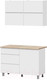 Миниатюра изображения товара Кухонный гарнитур Mio Tesoro Токио 1.2м (белый текстурный/дуб сонома)