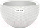 Миниатюра изображения товара Кашпо Ellastik Plast Ola Dom Rattan (5л, белый)