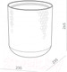 Миниатюра изображения товара Кашпо Ellastik Plast Ola Dom Kerama (5л, антрацит)