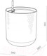 Миниатюра изображения товара Кашпо Ellastik Plast Ola Dom Kerama (7л, антрацит)