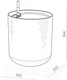 Миниатюра изображения товара Кашпо Ellastik Plast Ola Dom Kerama (12л, антрацит)