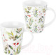 Миниатюра изображения товара Набор кружек Elan Gallery Зеленые веточки / 880203
