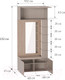 Миниатюра изображения товара Секция в прихожую Мебельград Джерси с зеркалом (капучино)
