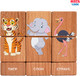 Миниатюра изображения товара Развивающий игровой набор Mega Toys Кубики на оси Дикие животные / 15202