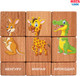Миниатюра изображения товара Развивающий игровой набор Mega Toys Кубики на оси Дикие животные / 15202