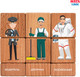 Миниатюра изображения товара Развивающий игровой набор Mega Toys Кубики на оси Профессии / 15201