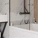 Миниатюра изображения товара Стеклянная шторка для ванны Teymi Timo 60x140 / T00271 (прозрачное стекло/черный хром)
