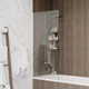 Миниатюра изображения товара Стеклянная шторка для ванны Teymi Timo 70x140 / T00273 (прозрачное стекло/хром)