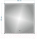 Миниатюра изображения товара Зеркало Teymi Helmi Black Edition 80x80 / T20305IR (подсветка, сенсор на взмах)