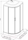 Миниатюра изображения товара Душевая кабина IVA 90x90x215 / SC09CM (белый/матовое стекло)