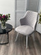 Миниатюра изображения товара Стул M-City Herman / 461MC05508 (светло-серый BM-4 велюр/белый)